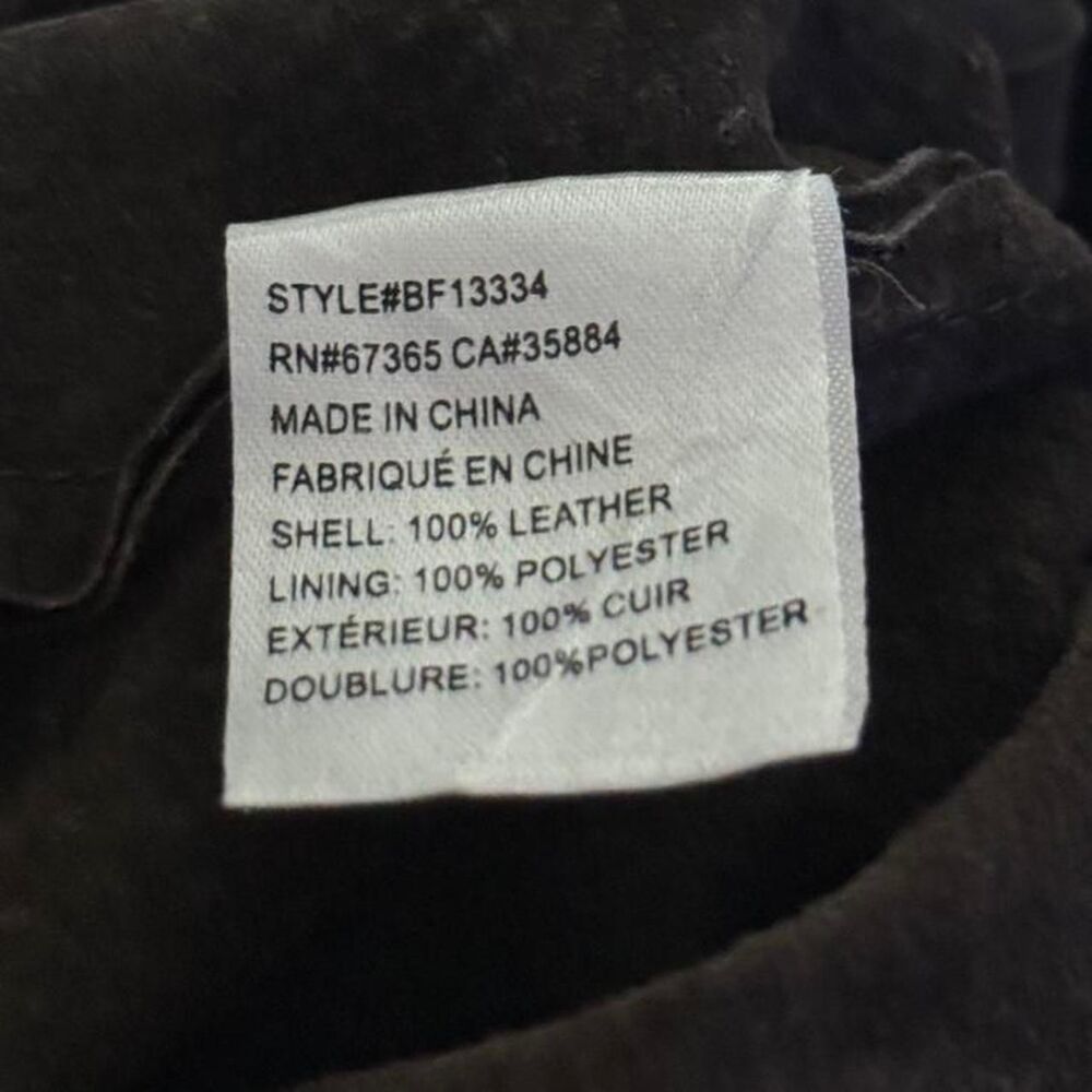 Low Rise Brown Zipper Pockets Genuine Leather Shorts Women’s Size 2 - Picture 4 of 4